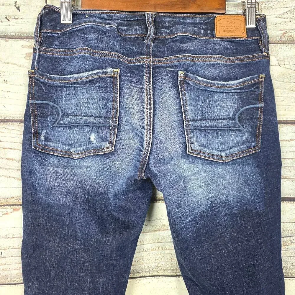 American Eagle Jegging Jeans Womens Distressed Super Stretch 2